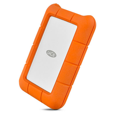 LaCie Rugged USB-C disco rigido esterno 1000 GB Arancione, Argento