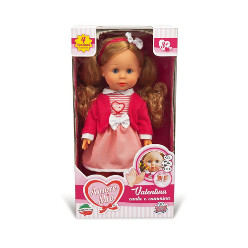 Bambola Grandi Giochi GG71010 AMORE MIO Valentina Canta e Cammina