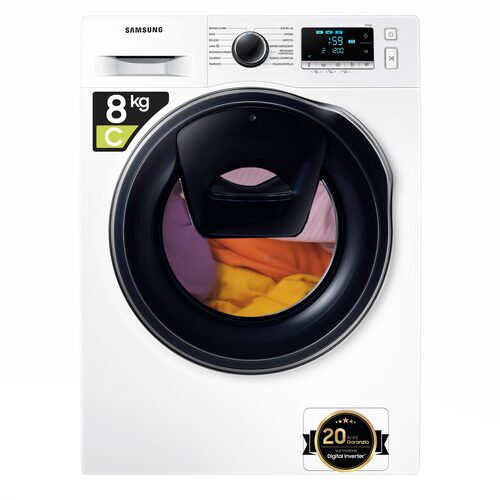 WW8NK62E0RW/ET Samsung WW8NK62E0RW, Caricamento frontale, 8 kg, B, 75 dB, 1200 Giri/min, A+++