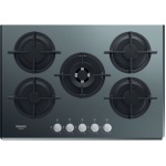 Hotpoint - Hotpoint HAGD 72S/MR, Specchio, Da incasso, 73 cm, Gas, Vetro, 5 Fornello(i)