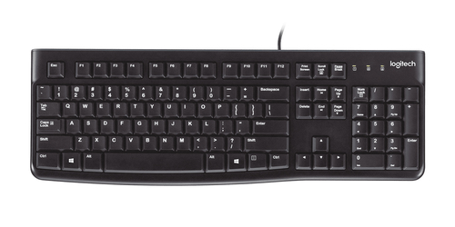 Logitech K120 tastiera USB QWERTY Spagnolo Nero