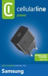 Cellular Line - Cellularline USB-C Super Fast Charger PD 25W - Samsung A70, A80, A90, Note 10, Note 10+ Caricabatterie da rete USB-C Super Fast Charge PD 25W Nero, Interno, AC, Nero