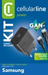 Cellular Line - Cellularline Super Fast Charger Kit PD 25W - USB-C - Samsung A70, A80, A90, Note 10, Note 10+ Caricabatterie da rete Super Fast Charge PD 25W con cavo USB-C to USB-C Nero, Interno, AC, 0,1 m, Nero