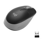LOGITECH - Logitech M190, Ambidestro, Ottico, RF Wireless, 1000 DPI, Nero, Grigio