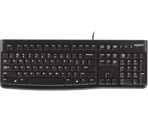Logitech K120 tastiera USB QWERTY Inglese UK Nero