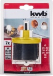 kwb - kwb 599100, Set di sega a tazza, Trapano, Plastica, Legno, Acciaio inossidabile, 4 cm, 6,3 cm