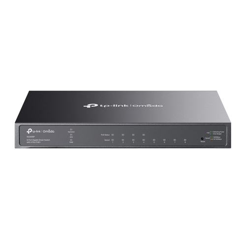 TP-LINK TL-SG2008P switch di rete Gestito Gigabit Ethernet (10/100/1000) Supporto Power over Ethernet (PoE) Nero