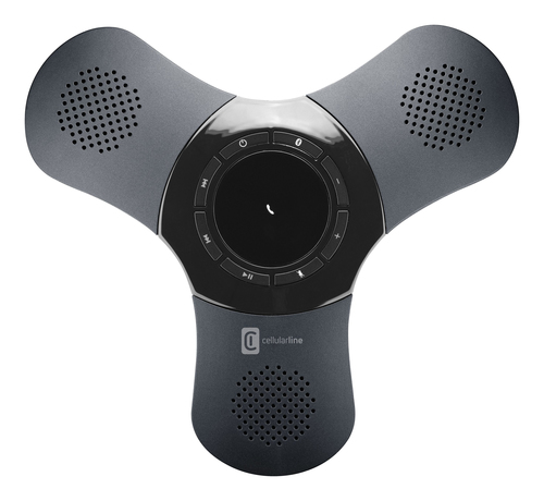 Cellularline Ufo Conference Speaker Bluetooth Vivavoce con 2 altoparlanti e talk time di 5 ore Nero