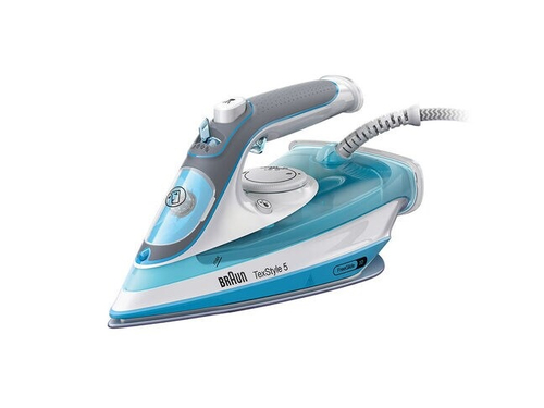 Braun TexStyle 5 SI 5006 BL Ferro da stiro a secco e a vapore Ceramica 2600 W Blu, Grigio, Bianco
