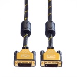 ITB - ROLINE 11.04.5513, 3 m, DVI-D, DVI-D, Maschio, Maschio, Nero, Oro