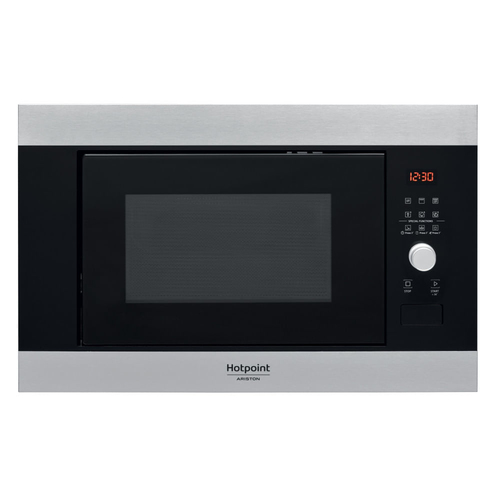 Hotpoint MF25G IX HA Da incasso Microonde con grill 25 L 900 W Nero, Acciaio inossidabile