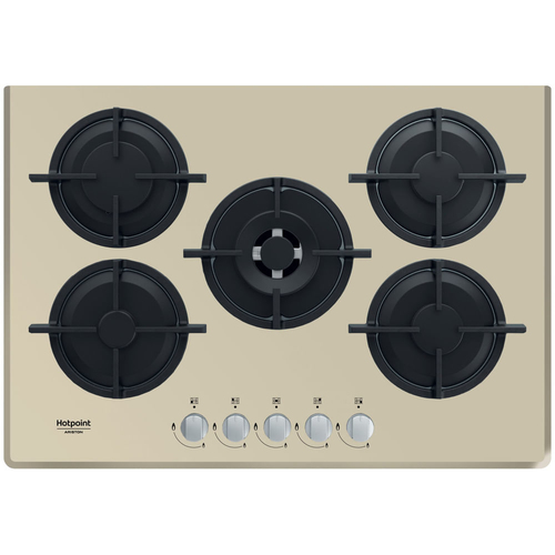 Hotpoint HAGD 72S/CH Champagne Da incasso 73 cm Gas 5 Fornello(i)