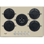 Hotpoint HAGD 72S/CH Champagne Da incasso 73 cm Gas 5 Fornello(i)