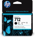 HP - HP Cartuccia di inchiostro nero originale DesignJet 712 da 80 ml, Resa elevata (XL), Inchiostro a base di pigmento, 80 ml, 1 pz, Confezione singola