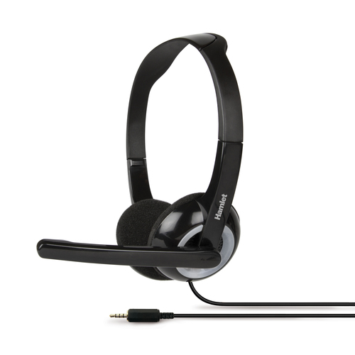 Hamlet Smart Cuffia Padiglione auricolare Connettore 3.5 mm Nero, Argento