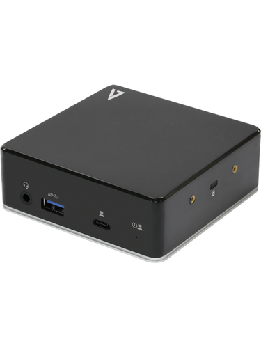 V7 Docking station USB-C universale con due porte HDMI, jack audio combinato da 3,5 mm, Gigabit Ethernet, 3 x porte USB 3.1 ed erogazione di alimentazione da 85 W