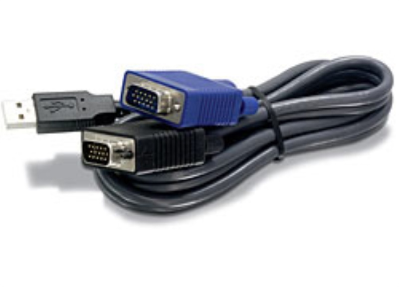 Trendnet TK-CU15 cavo per tastiera, video e mouse Nero 4,5 m