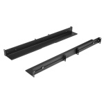Startech.Com - StarTech.com Guide rack per server 1U con profondità di montaggio regolabile, Guida per scaffale, Nero, 90,7 kg, EIA-310-D, 80 mm, 628 mm