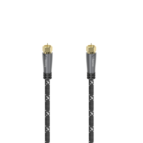 Hama 00205077 cavo coassiale 1,5 m F Nero, Grigio