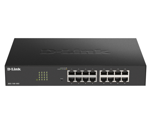 D-Link DGS-1100-24PV2 switch di rete Gestito Gigabit Ethernet (10/100/1000) Supporto Power over Ethernet (PoE) Nero