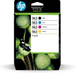 HP - HP Confezione da 4 cartucce di inchiostro nero, ciano, magenta, giallo originali 963, Inchiostro a base di pigmento, Inchiostro a base di pigmento, 47,86 ml, 1000 pagine, 5 pz, Confezione combo