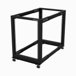 Startech.Com - StarTech.com Armadio Server Rack con 4 staffe a Telaio Aperto 15U con profondità regolabile da 59-104cm - Rack per apparecchiature di rete con rotelle, livellatori e gestione dei cavi, Rack indipendenti, 15U, 544 kg, Gestione dei cavi ottimizzata, Rotelle, 27,4 kg