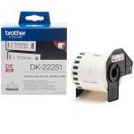 BROTHER - Brother DK-22251, Nero e rosso su bianco, DK, Nero, Blu, Bianco, Trasferimento termico, QL-800 QL-810W QL-820NWB, 6,2 cm