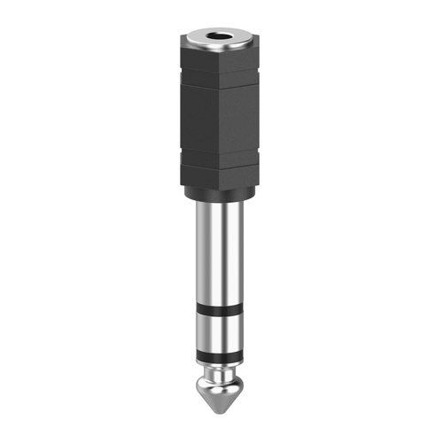 Hama 00205194 adattatore per inversione del genere dei cavi 3.5mm 6.3mm Nero, Argento