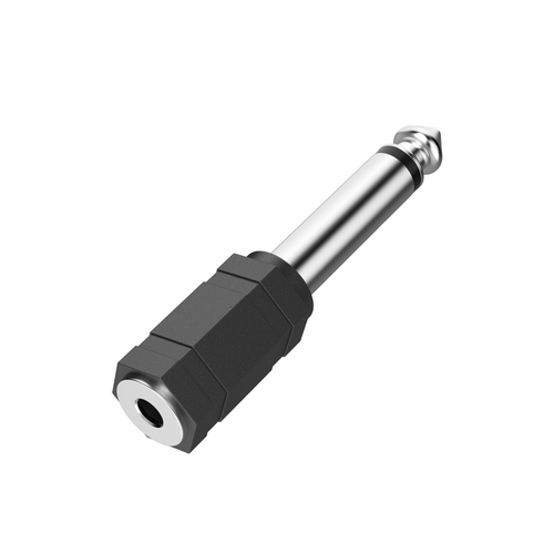 Hama 00205195 adattatore per inversione del genere dei cavi 3.5mm 6.3mm Nero, Argento