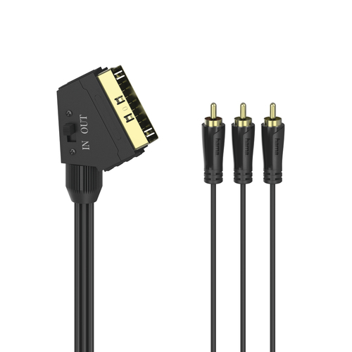 Hama 00205156 Cavo SCART 1,5 m 3 x RCA Nero