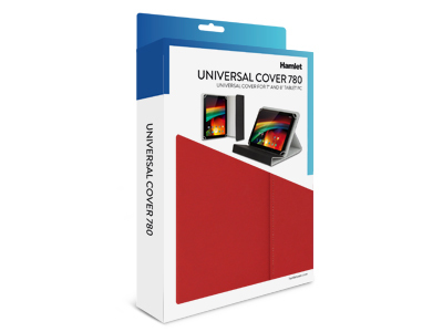 Hamlet Universal Cover 780 custodia universale per tablet da 7-8'' rossa