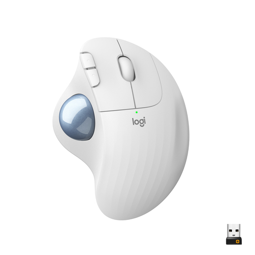 Logitech ERGO M575 mouse Mano destra Wireless a RF + Bluetooth Trackball 2000 DPI