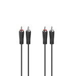 Hama - Hama 00205093, 2 x RCA, Maschio, 2 x RCA, Maschio, 5 m, Nero