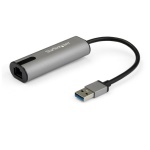 Startech.Com - StarTech.com Adattatore da USB 3.0 Type-A a 2,5 Gigabit Ethernet - 2.5GBASE-T, Cablato, USB, Ethernet, 5000 Mbit/s, Nero, Grigio