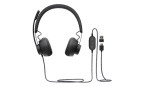 LOGITECH - Logitech Zone Wired UC, Cuffia, Padiglione auricolare, Calls/Music, Nero, Stereofonico, Pulsante