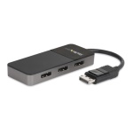Startech.Com - StarTech.com Adattatore multi monitor a 3 porte - DisplayPort 1.4 a 3x DisplayPort Video Splitter - Doppio o triplo 4K - Laptop/Desktop DP 1.4 MST Hub per monitor multipli - Per PC Windows, DisplayPort, 3x DisplayPort, 7680 x 4320 Pixel, Nero, Grigio, Plastica, 8K Ultra HD