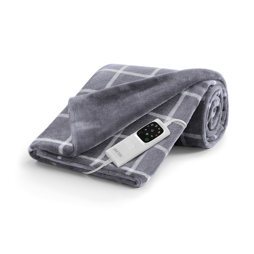 Imetec 16775 coperta/cuscino elettrico Coperta elettrica 150 W Grigio, Bianco Velluto