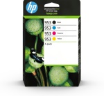 HP - HP Confezione da 4 cartucce di inchiostro nero, ciano, magenta, giallo originali 953, Resa standard, 23,5 ml, 10 ml, 1000 pagine, 4 pz, Confezione combo