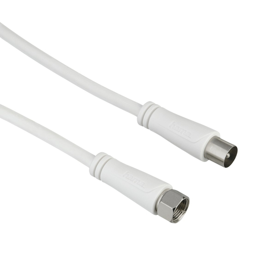 Hama 00205294 cavo coassiale 1,5 m F Bianco
