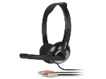 HAMLET - Hamlet Smart Headset cuffia per computer con microfono regolabile connesione jack 3.5mm, Cablato, Ufficio, 20 - 20000 Hz, Auricolare, Nero