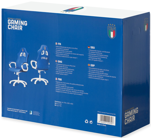 Qubick ACMU0049 sedia per videogioco Sedia da gaming per PC Seduta imbottita Blu