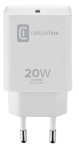 Cellular Line - Cellularline USB-C Charger 20W - iPad (2020), iPad Pro (2018 or later) and iPad Air (2020) Caricabatterie da rete USB-C 20W per la carica alla massima velocità di iPad (2020), iPad Pro (2018 e successivi) e iPad Air (2020) Bianco, Interno, AC, Bianco