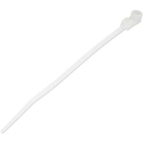 StarTech.com Fascette fermacavo da 10 cm con foro di montaggio - 2 mm di larghezza, 24 mm di diametro del fascio, 8 kg di resistenza alla trazione, Fascette di Nylon 66 autobloccanti con foro per le v