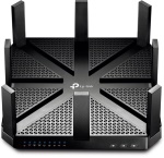TP-LINK - TP-LINK Archer C5400, Wi-Fi 5 (802.11ac), Banda tripla (2.4 GHz/5 GHz/5 GHz), Collegamento ethernet LAN, Nero, Router da tavolo