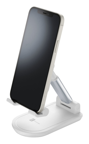 Cellularline Table Stand - Universale per Smartphones e Tablets Supporto da tavolo pieghevole per smartphones e tablets Bianco