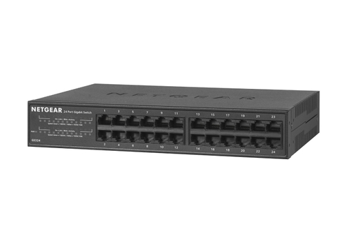 Netgear GS324 Non gestito Gigabit Ethernet (10/100/1000) Nero