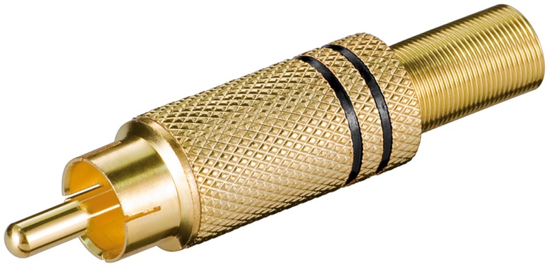 Goobay 11281 cavo di collegamento RCA Nero, Oro