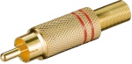 Goobay - Goobay 11280, RCA, Oro, Rosso, Maschio, Dritto, Metallo, 10,4 mm