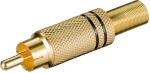 Goobay - Goobay 11281, RCA, Nero, Oro, Maschio, Dritto, Metallo, 10,4 mm