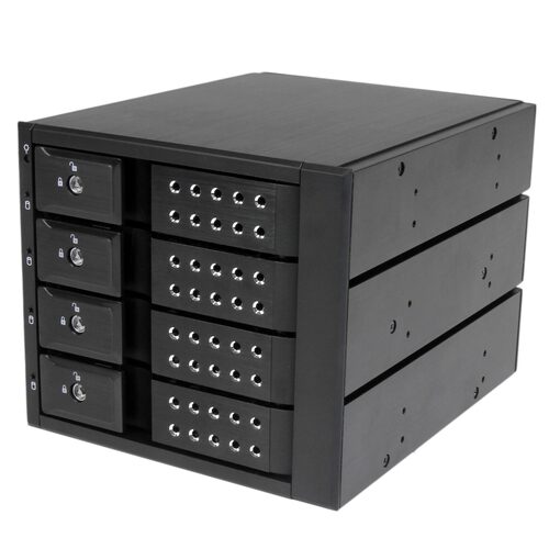 StarTech.com Sistema Backplane mobile per rack hot-swap portatili a 4 bay alloggiamenti per HDD SAS II / SATA III 3,5